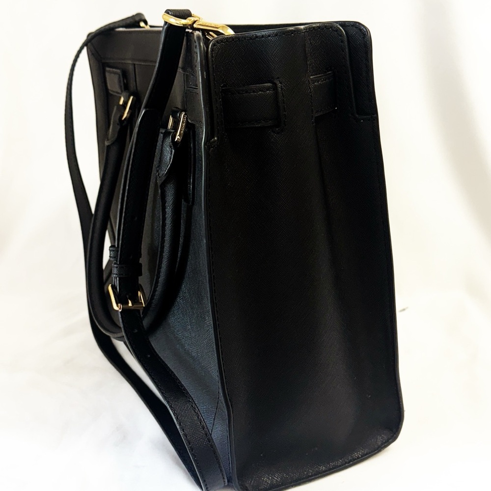 Michael Kors Dillon large saffiano leather satchel/tote bag In Black - Picture 5 of 9